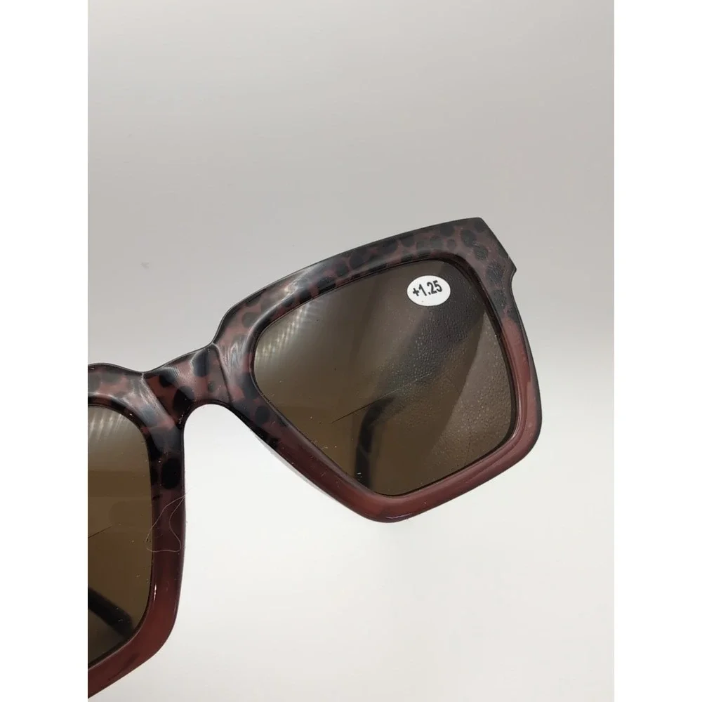 BIFOCAL Women Big Lens Brown Tint Reading‎ SunGlasses  Outdoor Readers +1.25